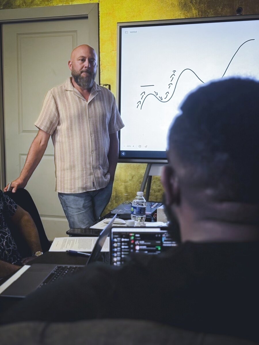 A One39 coach teaching a church leadership team in a coaching session